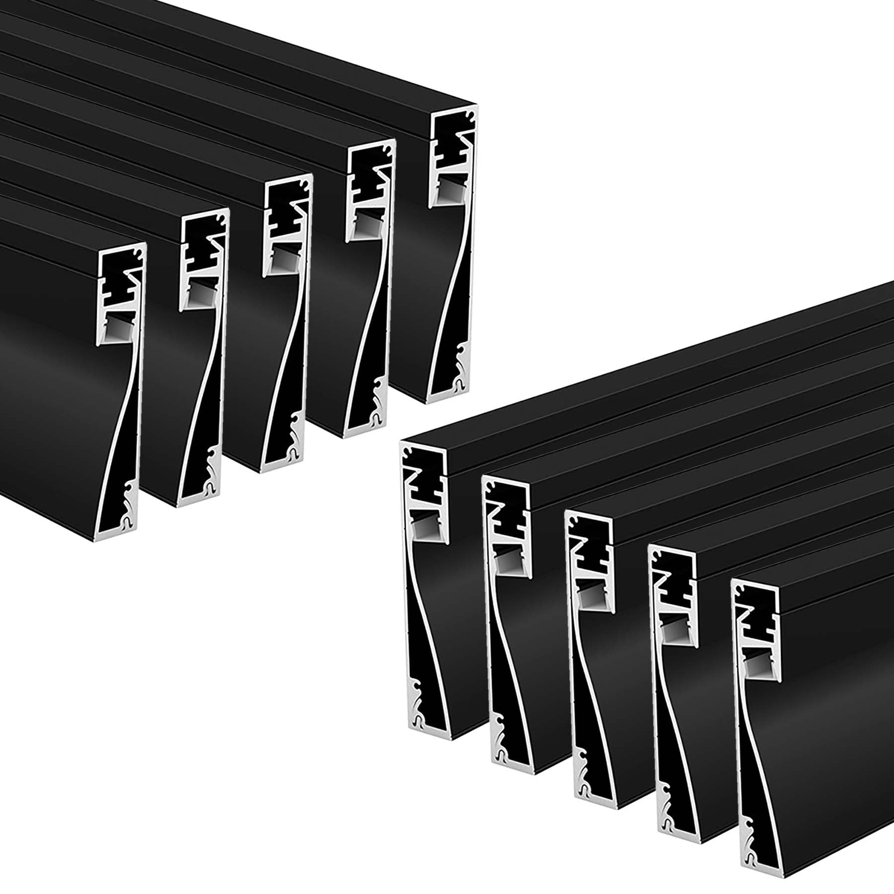 G.W.S® Skirting LED Profile, 10-Pack Aluminium Channel for LED Strip Light, 1 Metre 80mmx16mm (188) — image 1