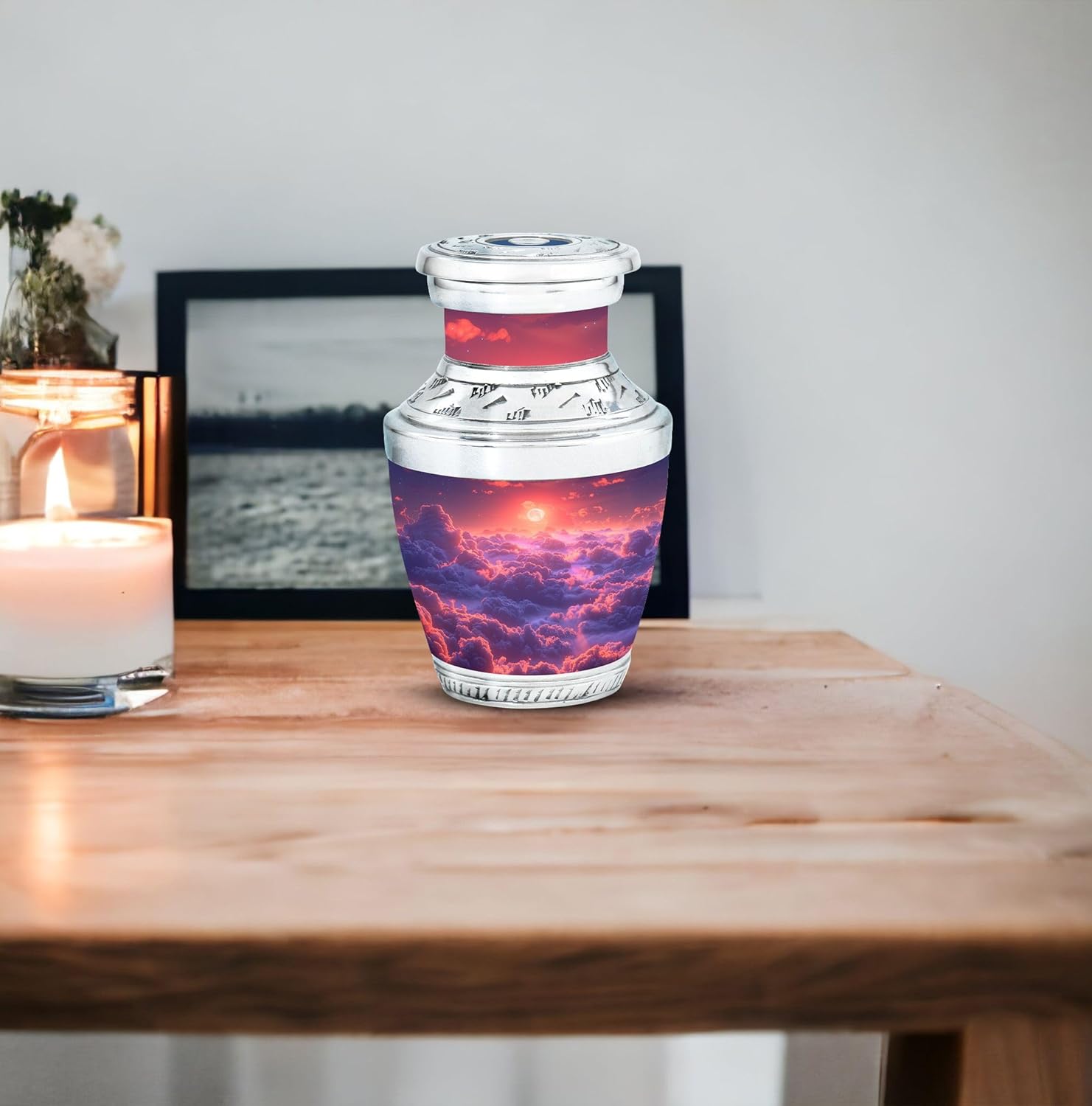 Clouds Urn - Mini Urns for Human Ashes - Urns for Ashes Adult Male - Ashes Holder - Adult Urns for Men (3 inch Pack of 1)