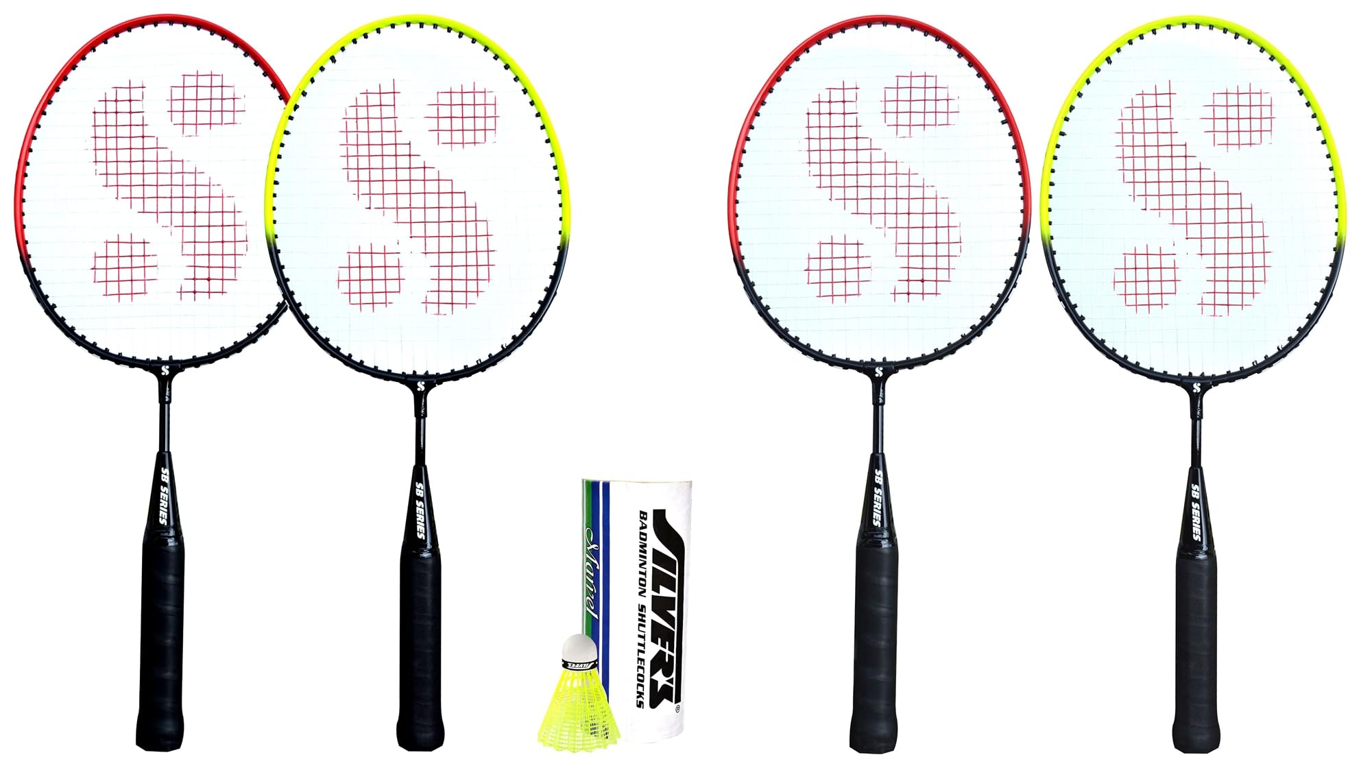 Silver's Kids SIL-Pedal Combo-4 Aluminum Badminton Racquet, Pack of 2 & Silver's Junior Pedal Combo-5 (2 Badminton Rackets, 3 Plastic Shuttlecock)-image-12