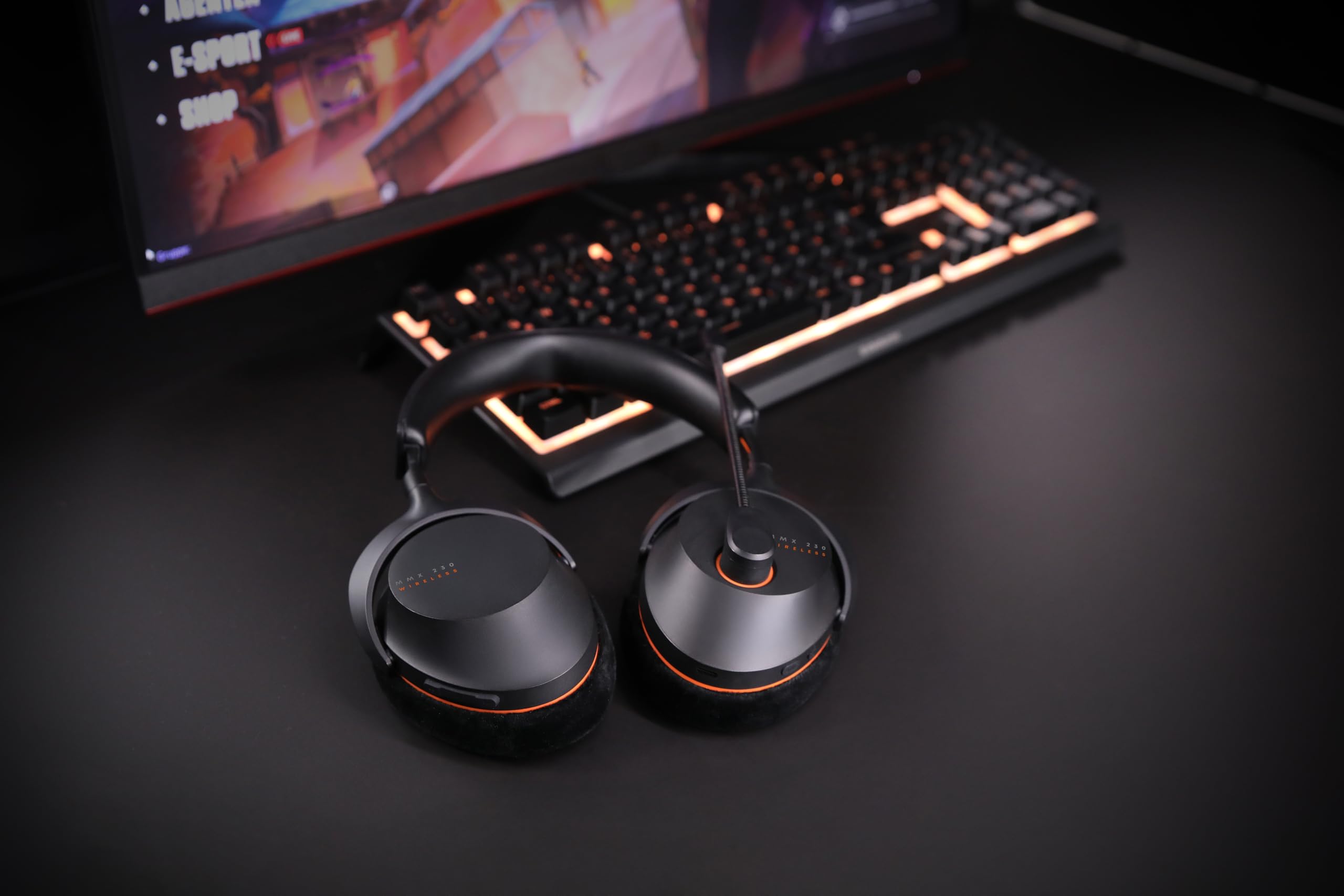 beyerdynamic MMX 230 Casque de Jeu sans Fil avec Bluetooth® 6.0 et l'ANC, autonomie de 60 Heures, Batterie remplaçable, en Noir - Nouvelle Mise à Jour Disponible Via l'application