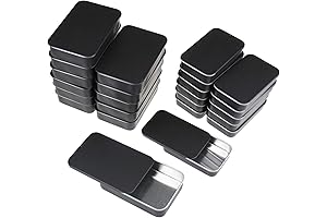 24-Pack Slide Top Rectangular Metal Tin Containers for Candies Jewelry Crafts Pills...