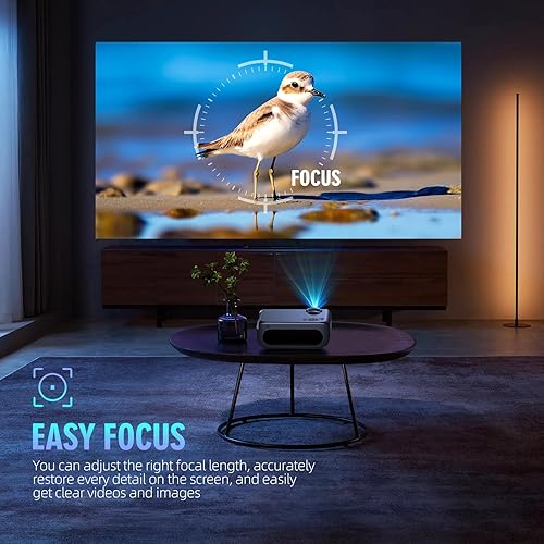 Miniatura 4 de Proyector con WiFi y Bluetooth, Native 4k, proyector portátil compatible con 8K, proyector Bluetooth de 20000 lúmenes para cine en casa, proyector