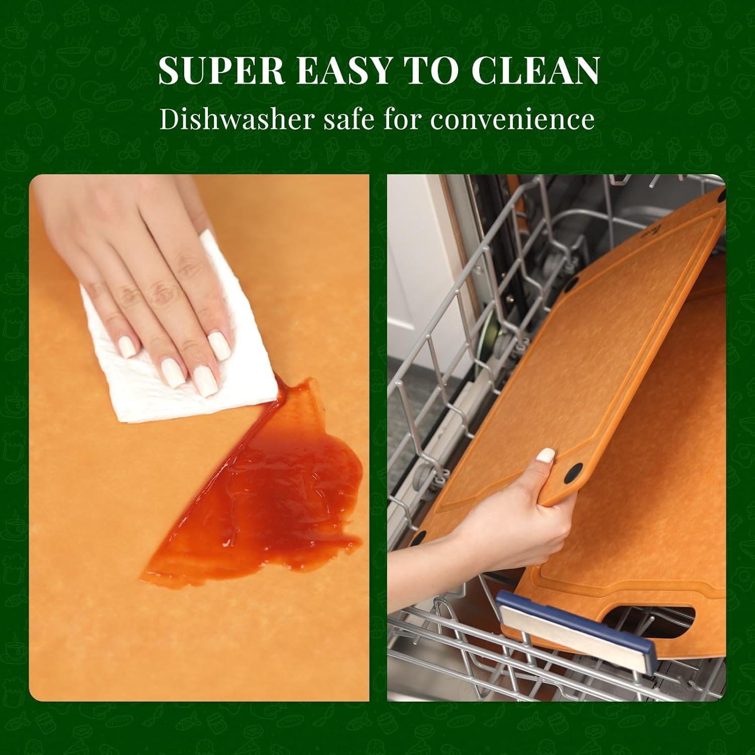 Wood Cutting Board, Cutting Boards for Kitchen Dishwasher Safe
