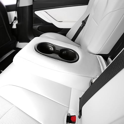 Miniatura 6 de SUPER LINER Fundas de asiento de coche para Tesla Model 3, color blanco, fundas de asiento de coche para Tesla Model 3 2023 2022 2021 2020 5