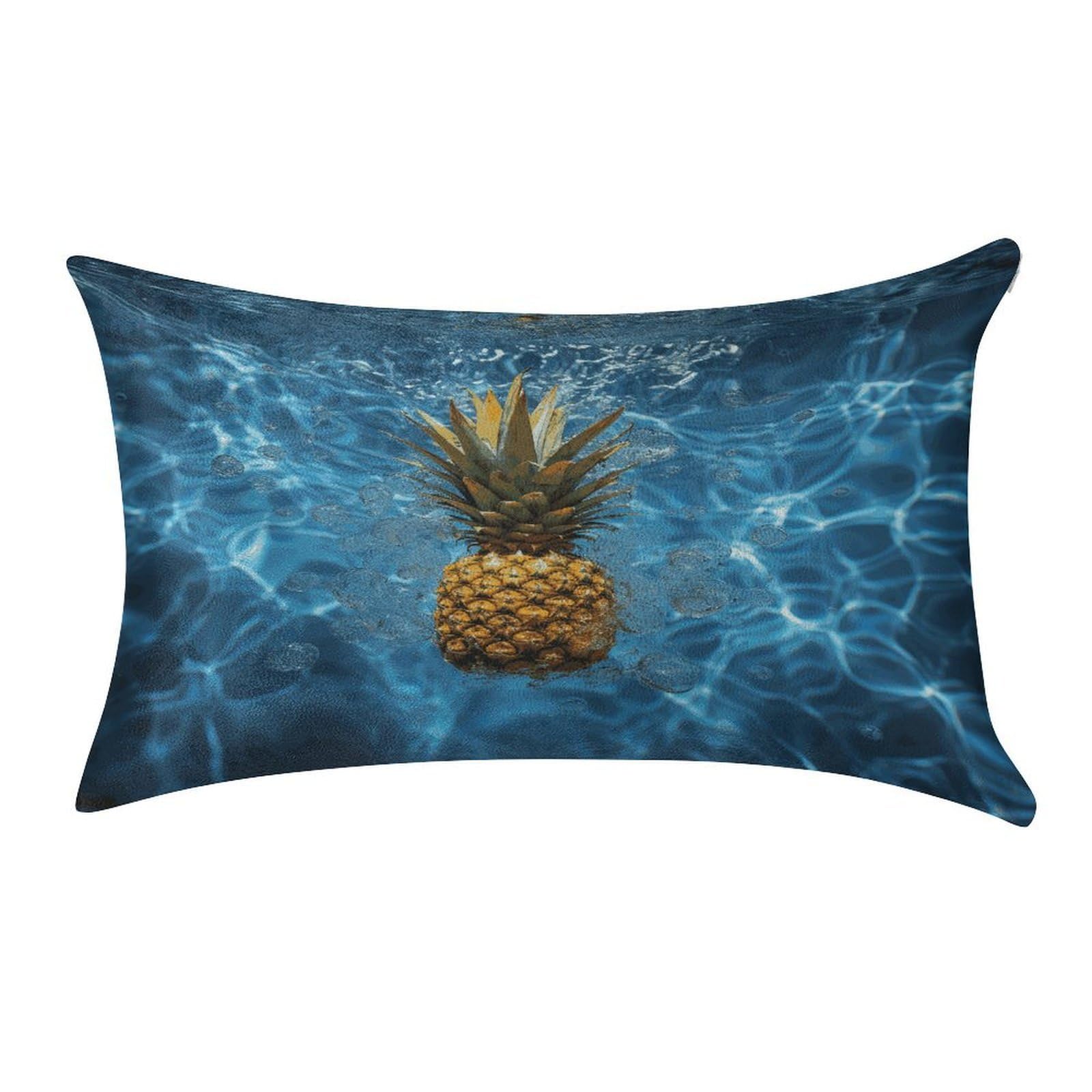 MUSM Pineapple in The Pool Pillow Case 12"X20" Luxury Velvet Throw Pillow Cover Fade Resistant Cozy Soft Pillowcases Pillow Protector Pillow Shams Lumbar Pillow Shells for Home&Gifts