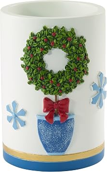 Avanti Linens - Tumbler, Resin Countertop Accessories, Christmas Decorations Nutcracker Trellis Collection