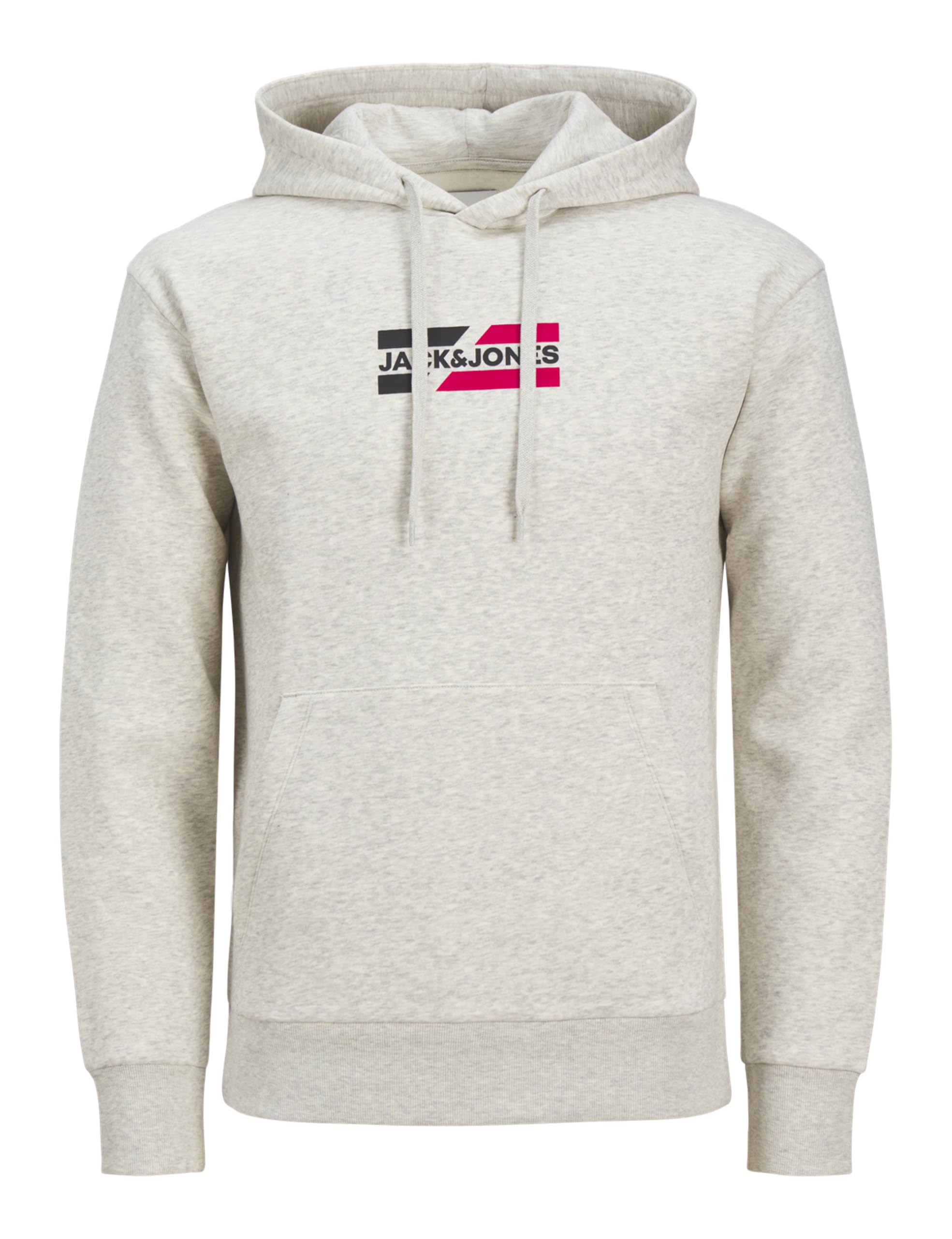 Jack & Jones Men's White Hoodies With Pocket, Drawstring Hooded Sweatshirt For Melange Colour, Uk Size - Xxl