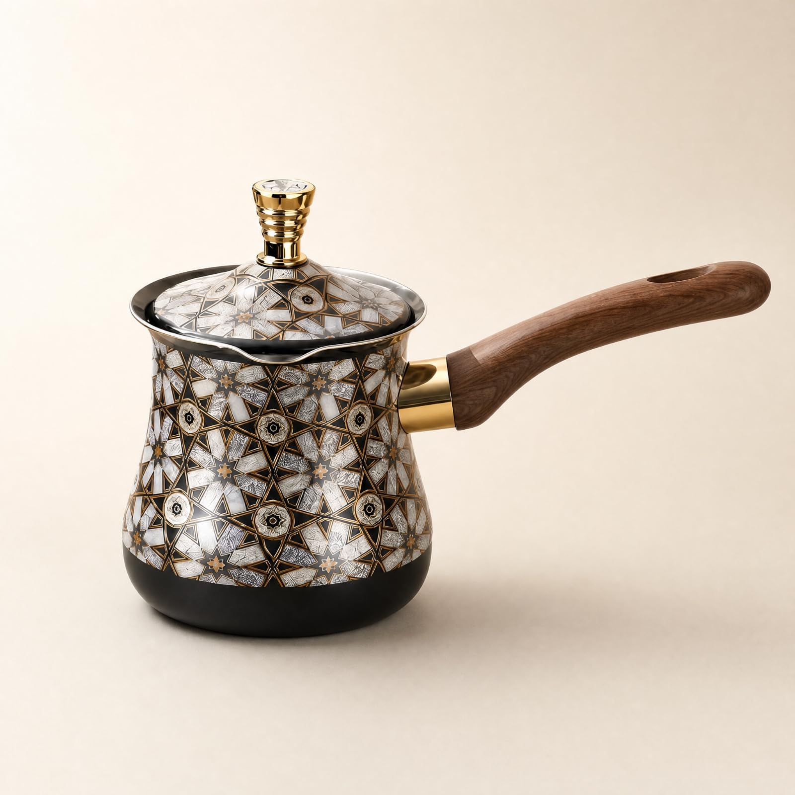 Cafière Acier Inoxydable 720 Ml Pot à Café Turc à Grande Capacité Cafière Turque, Motif 18, Style B