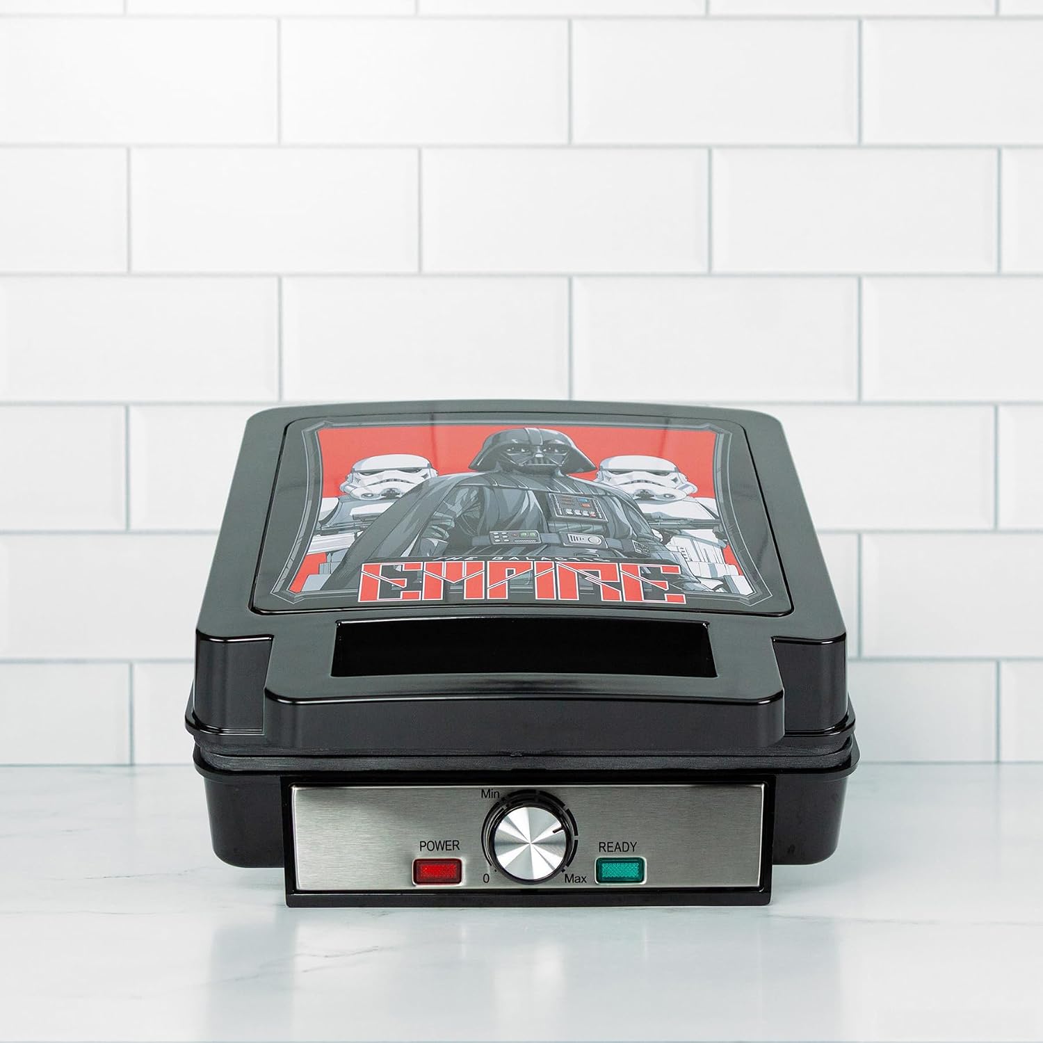 Uncanny Brands Star Wars Darth Vader Storm Trooper Deluxe Waffler - Star Wars Iconic Characters and Symbols on Your Waffles