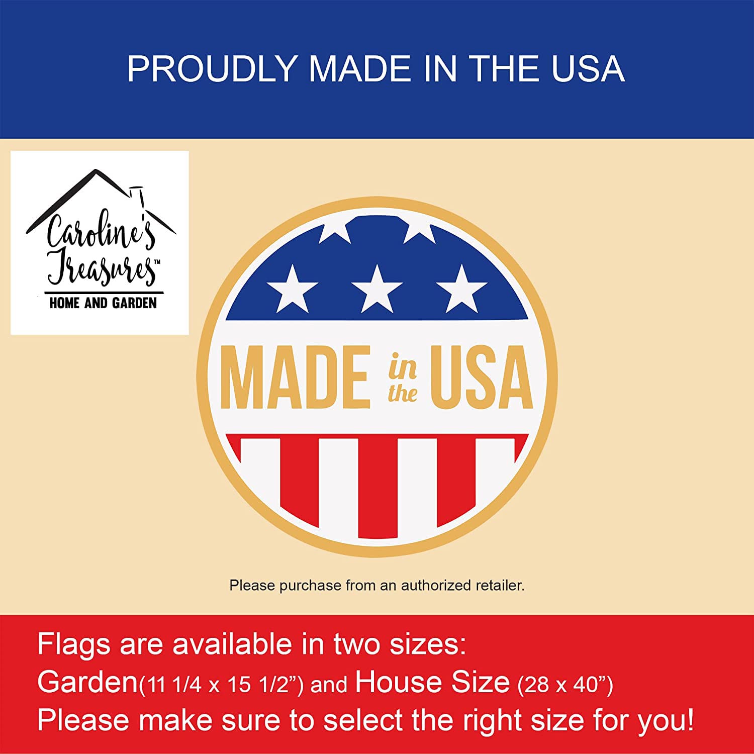 Caroline's Treasures 8231GF Crawfish Flag Garden Size, Small, multicolor