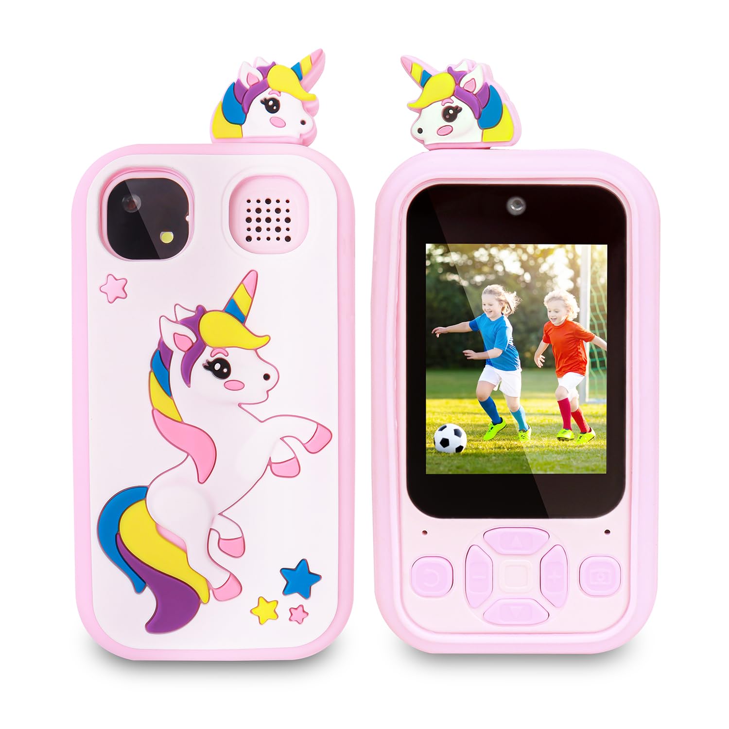 ESSENTIALEASE 2.8″ Learning Play Toy Mobile Phone with Dual Camera, Kids/Toddler Smart Phone for Girls/Boys, Kids Toys Cell Phone, Age 3,4,5,6,7,8,9,10 (Pink) ESSENTIALEASE 2.8″ Learning Play Toy Mobile Phone with Dual Camera, Kids/Toddler Smart Phone for Girls/Boys, Kids Toys Cell Phone, Age 3,4,5,6,7,8,9,10 (Pink)