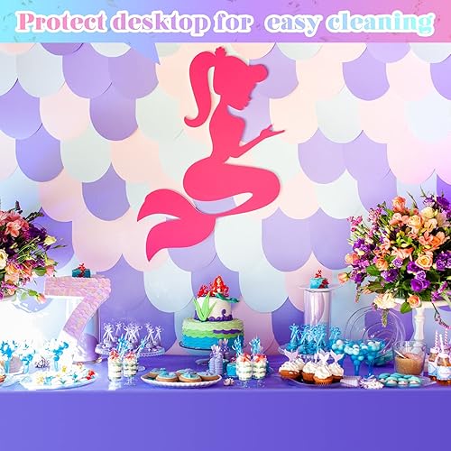 Miniatura 6 de Frienda 12 manteles de plástico desechables de colores surtidos, manteles rectangulares de plástico desechables para fiestas temáticas, cumpleaños,