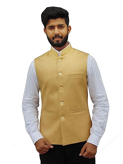 Badoliya & Sons Men's Jute Nehru Jacket
