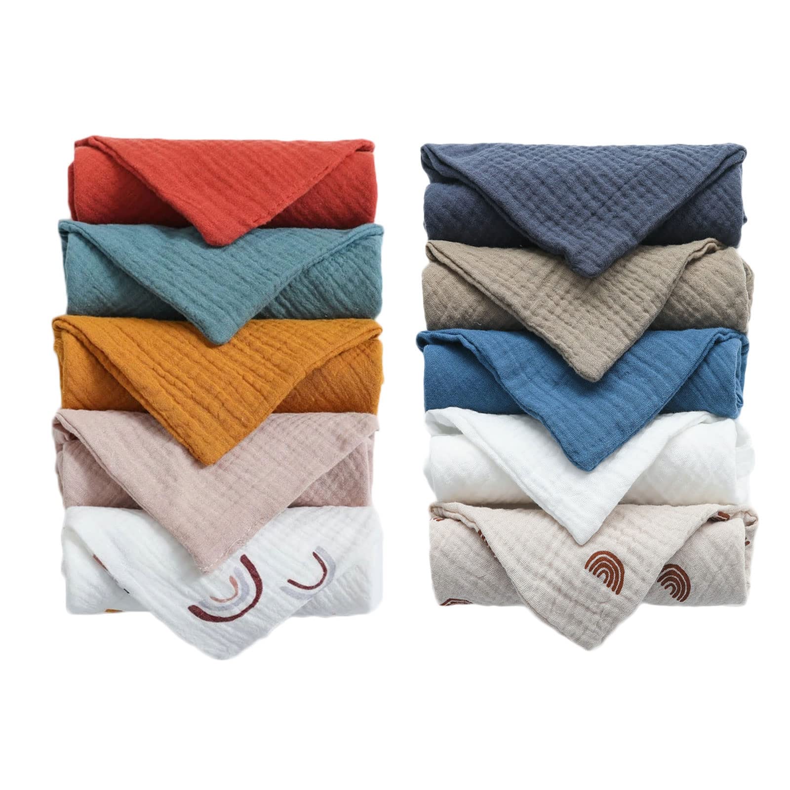Pannolini Di Mussola Per Neonato - 10 Pezzi 23x23cm Cotone Super Morbido - Foto 1