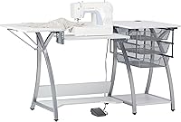 Vista 1 de Sew Ready Pro Stitch - Mesa para máquina de coser, 56.75 pulgadas de ancho x 23.75 pulgadas de profundidad, mesa blanca para pasatiempos y máquina