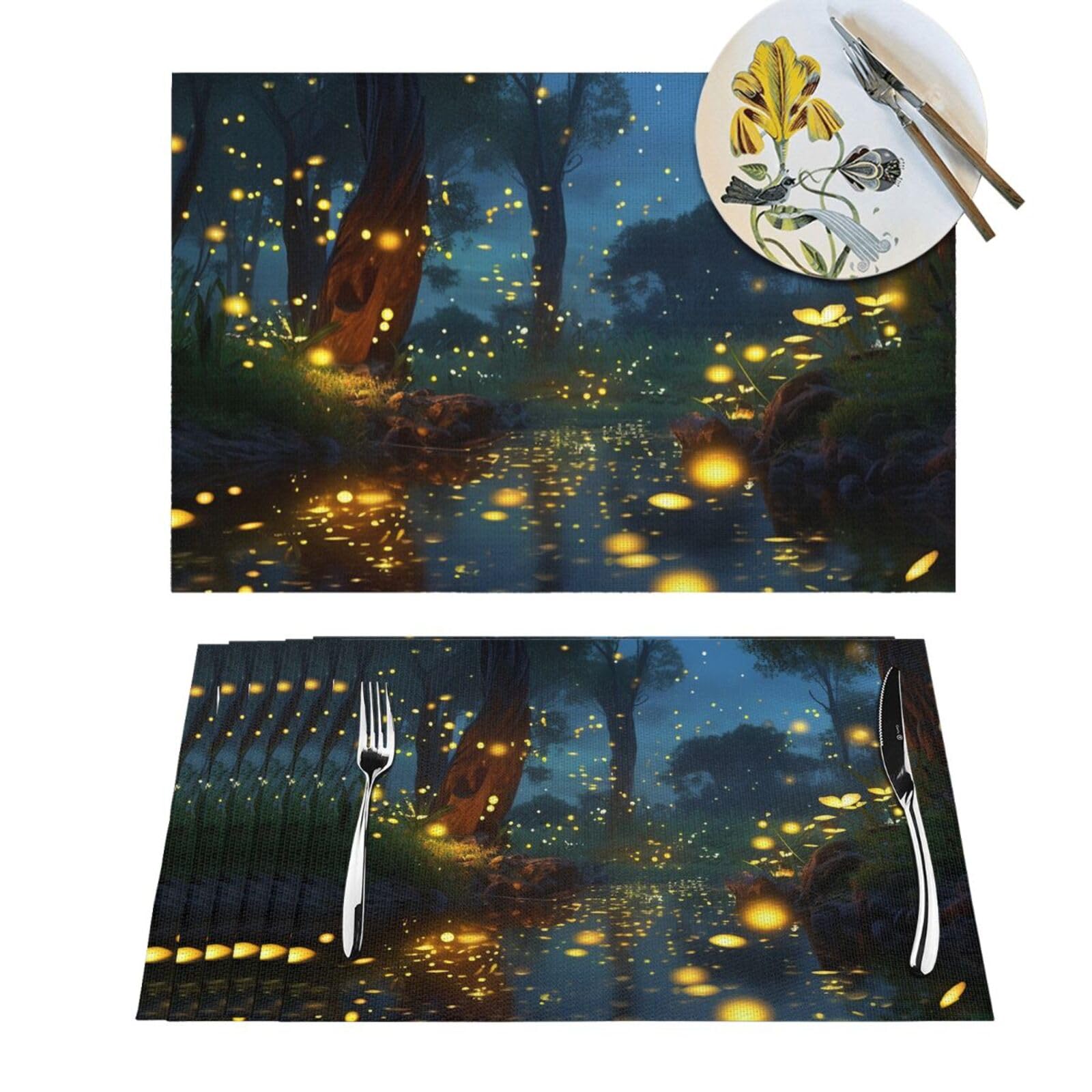 Set de table tissé en PVC thermorésistant 45x30 cm lot de 6
