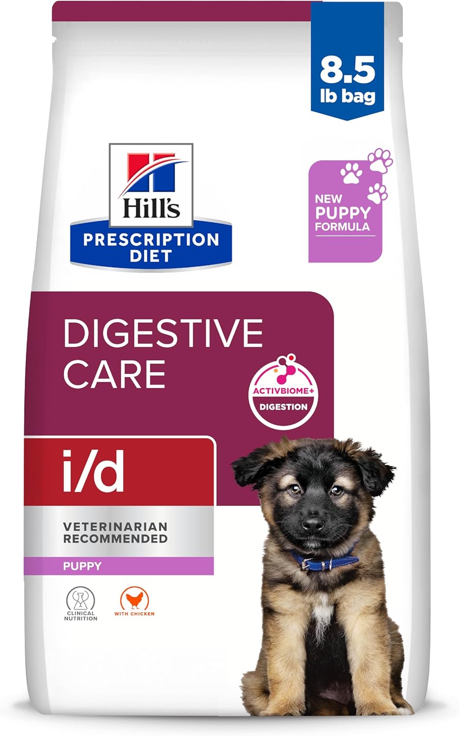 Hill's Prescription Diet i/d Digestive Care Puppy Dry Dog Food, Chicken, 8.5 lb. Bag
