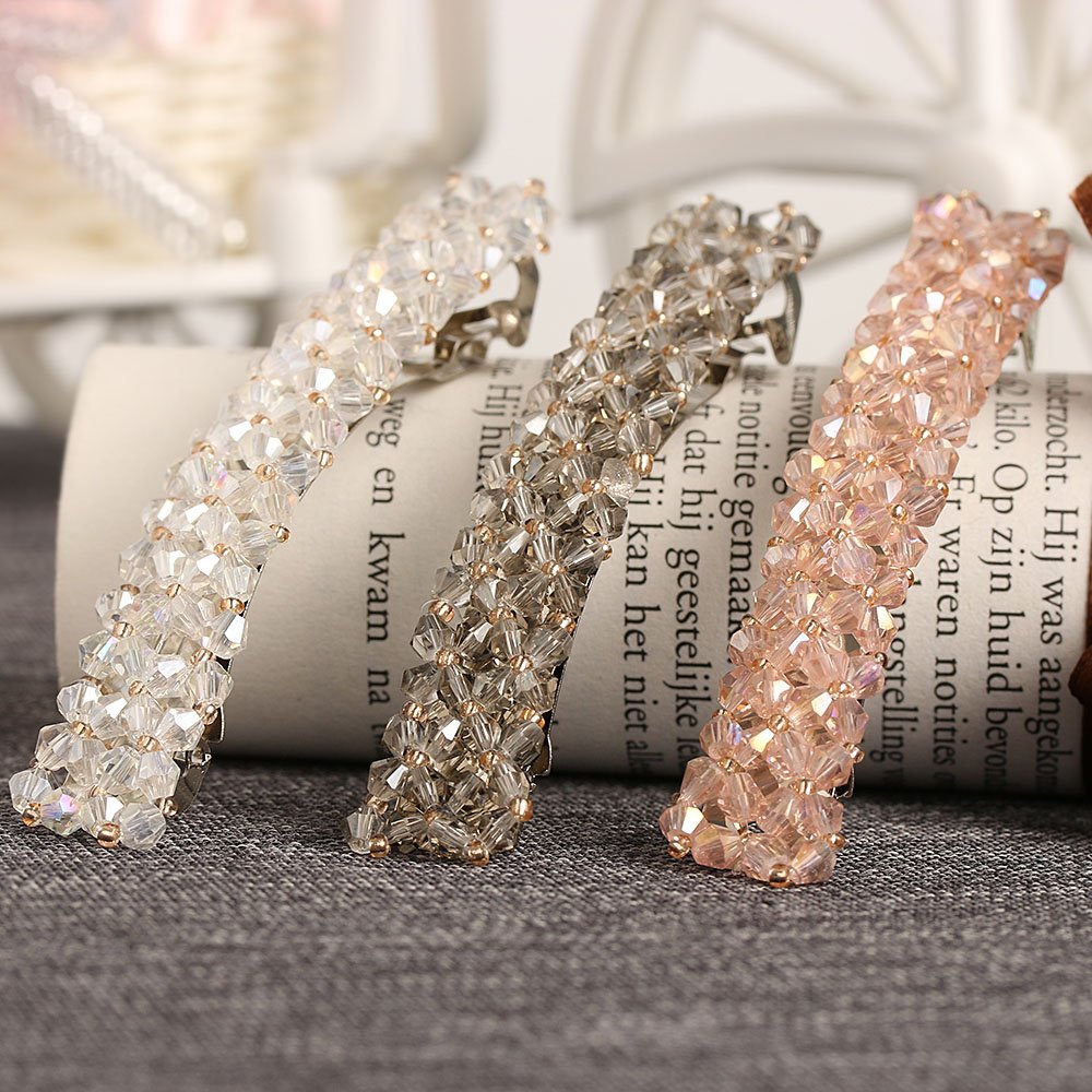 VinBee 7 Pcs Hair Clips Crystal Rhinestone Fashion Hair Pins Barrette for Women Girls Shiny Bling Children's gift : Beauty