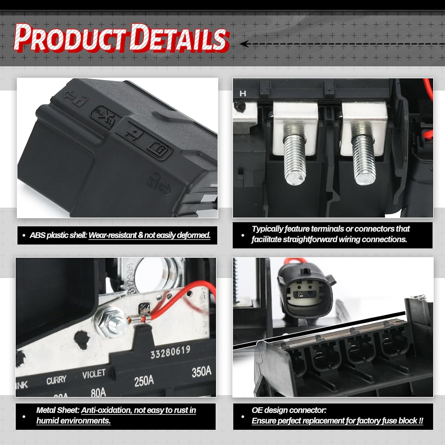 Battery Distribution Engine Compartment Fuse Block Compatible with Chevrolet Malibu 1.5L and 2.0L 2016 2017 2018 2019 2020 2021 2022 Fuse Box Battery Terminal Replaces 84335366 84131629