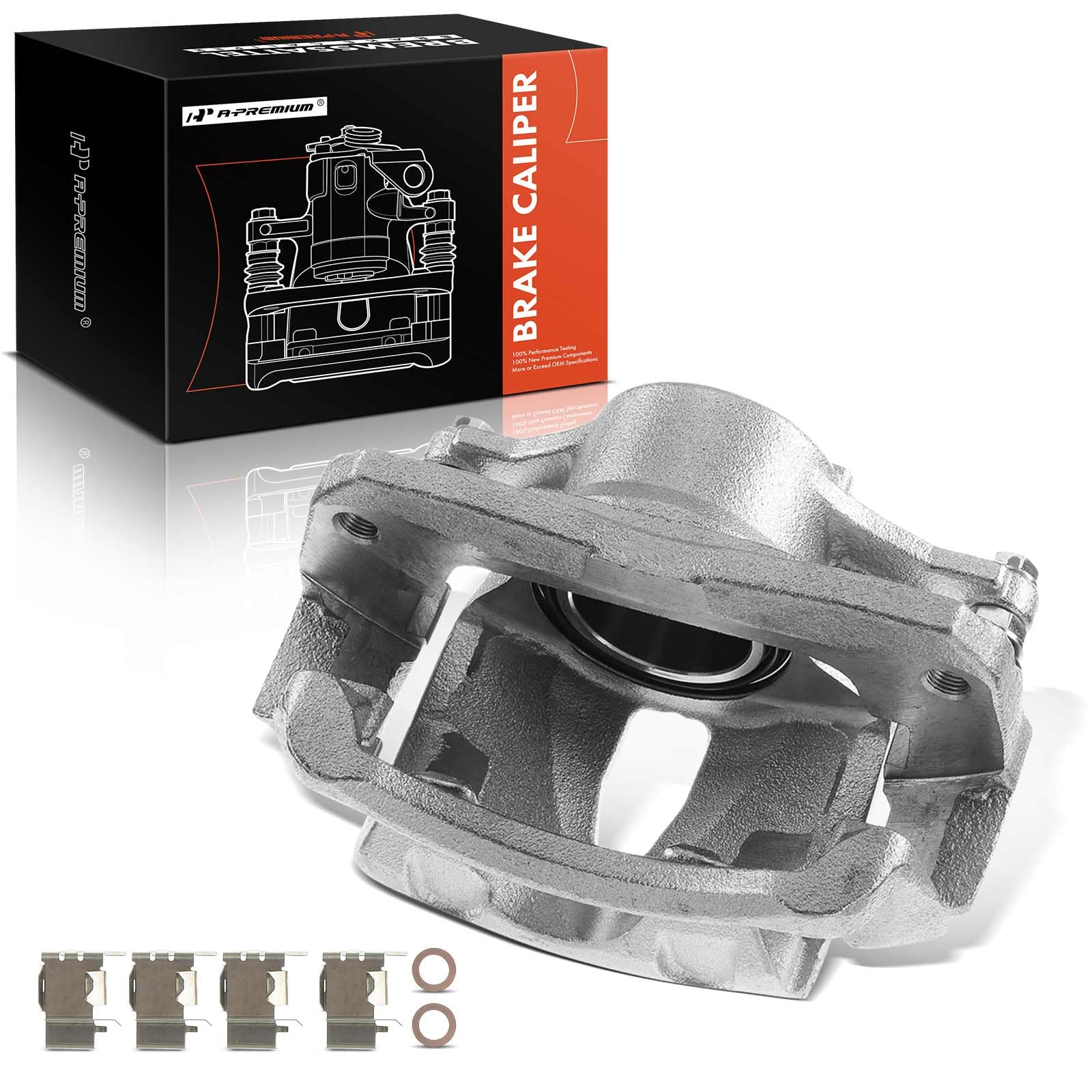TRQ Front Brake Caliper Set For 2016-2022 Toyota Sequoia & 2016-2021 Tundra – Complete 2-Piece Kit With Hardware - View #11