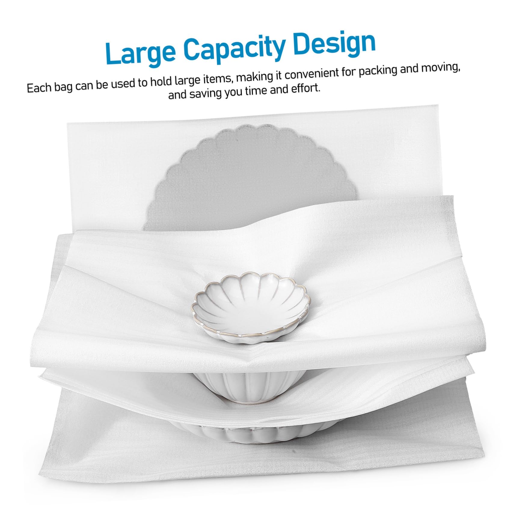 FUNOMOCYA Dish Packing Foam Pouches 50pcs Moving Supplies Plate Protectors Glassware Protection Lightweight Portable