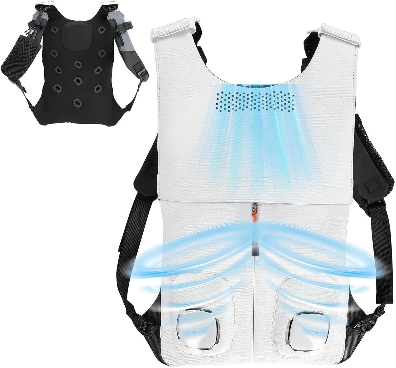 Air Conditioned Jacket with 2 Fans+1Gel Cooling Main Unit, Ac Jacket Cooling Lightweight,Breathable Cooling Vest for Women for Outdoor Work,Camping,Farm,Jobsite