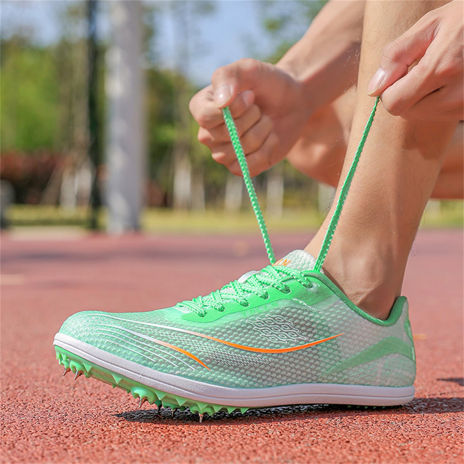 Scarpe da Atletica Leggera per Uomo E Donna con Punte da Corsa da Salto da Corsa E da Sprint Leggere E con Suola Morbida