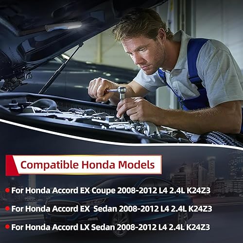 Miniatura 4 de Podofo Power Steering Pump with Pulley for Honda Accord 2008-2012 L4 2.4L EX Coupe LX Sedan K24Z3 Automotive Replacement Power Steering Pump Replace