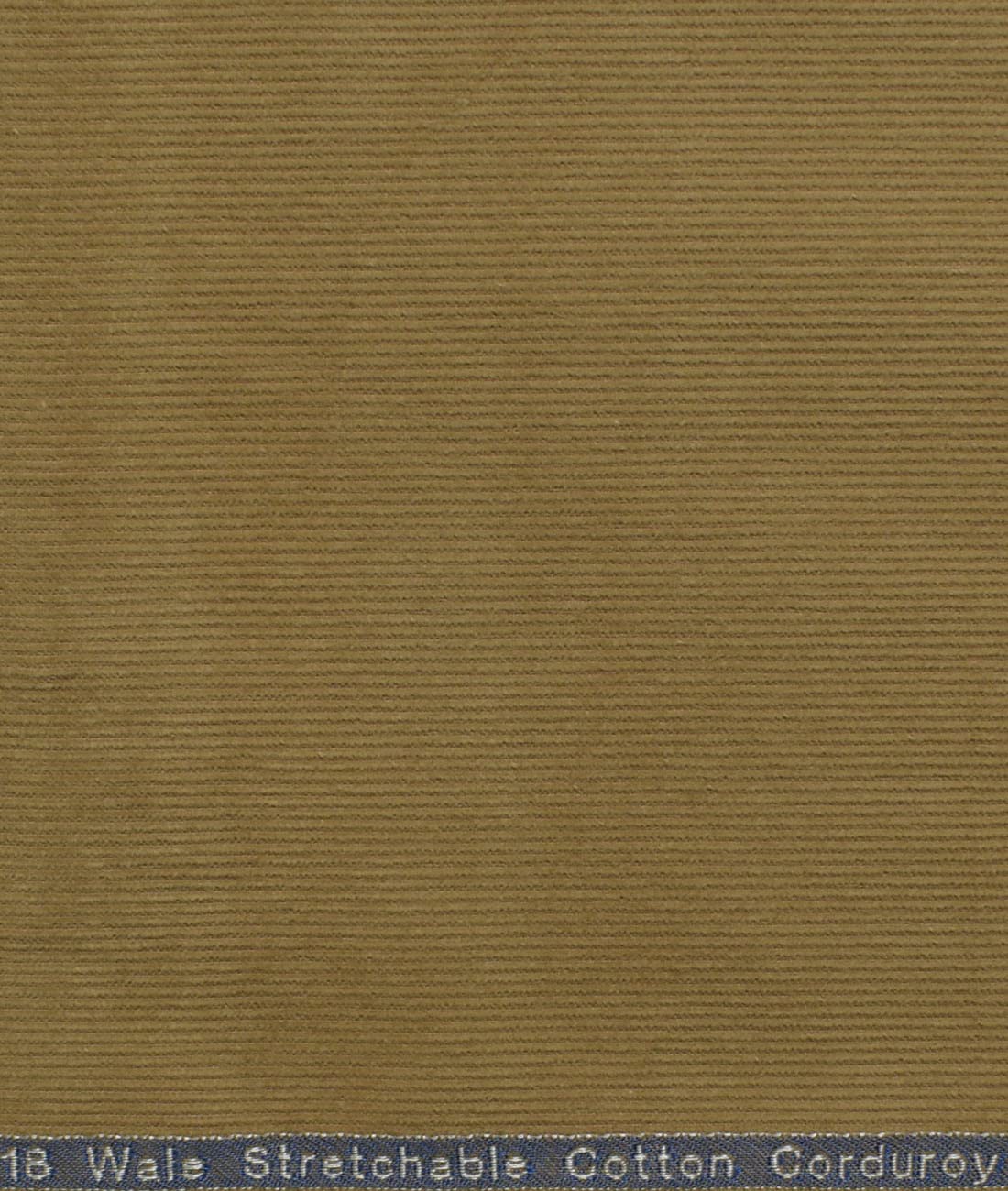 Arvind Men's Cotton Corduroy 1.30 Meter Unstitched Corduroy Trouser Fabric (Sepia Beige) 2