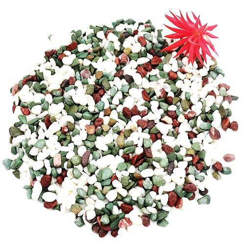Miniatura 4 de SZGULAIKE Grava para acuario, guijarros naturales de colores mixtos, grava, pequeña cubierta de suelo de rocas de jardín, guijarros de frijoles,