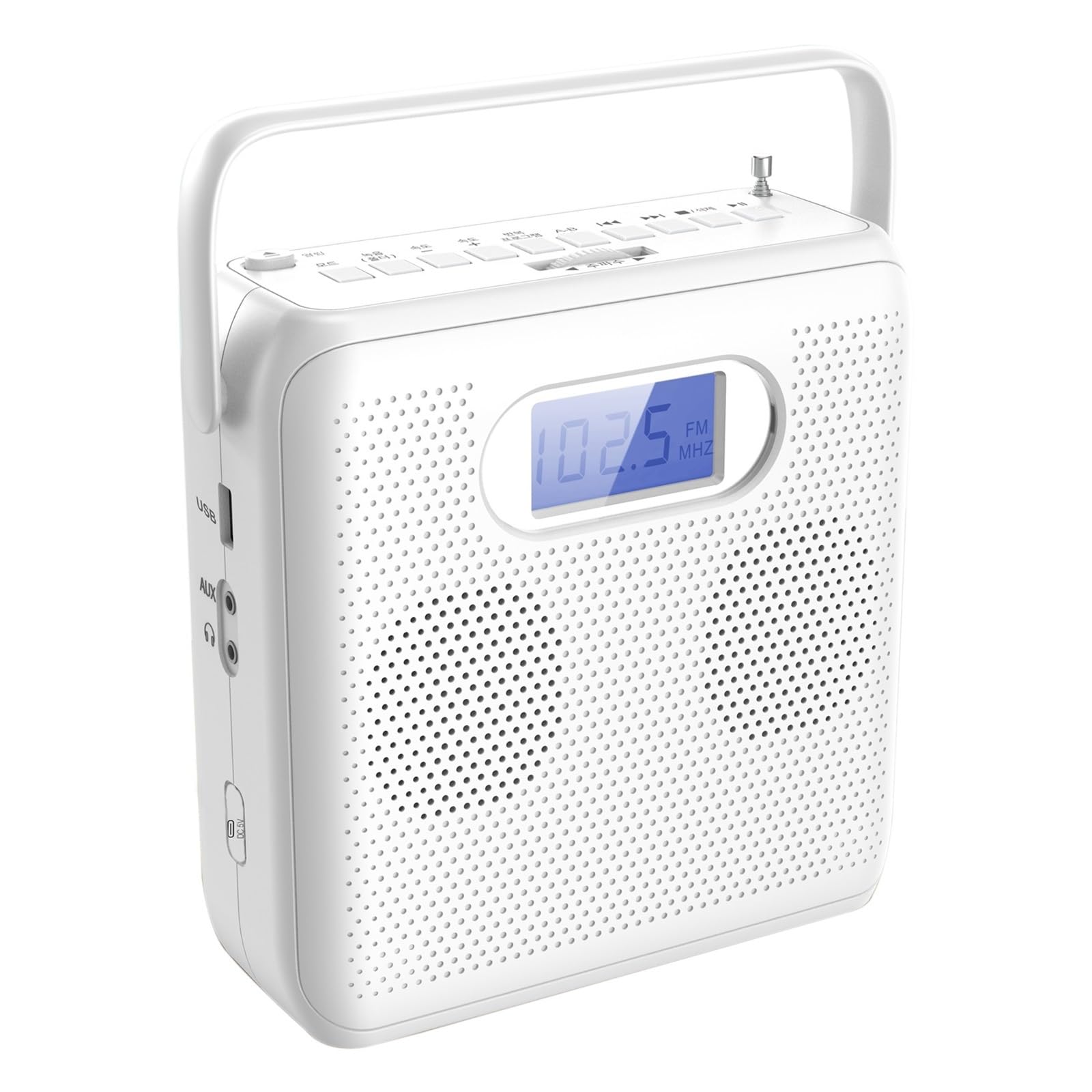 Dcdcd Bianco Vertical Portable Cd Player With Bluetooth Speakers - Usb/Mp3 Fm Radio Support Dc 5V & Battery Power