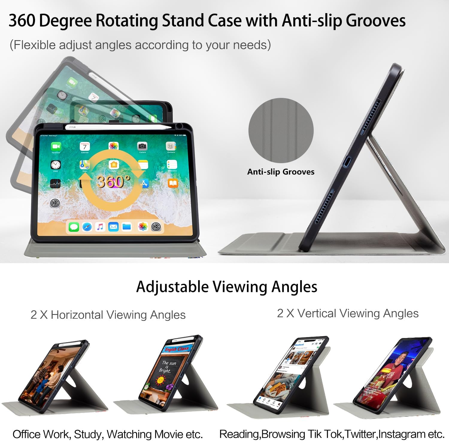Rotating iPad Air 11 inch Case, iPad Air 5th/4th Gen Case 10.9-inch image 3