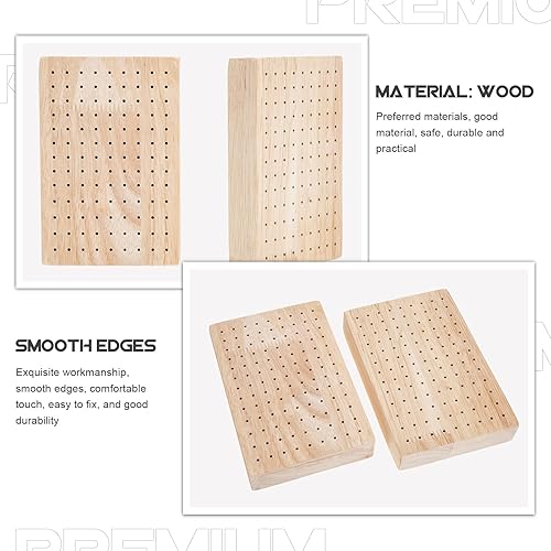 Miniatura 9 de 2 piezas de soporte de pintura, base de pasatiempos, soporte de piezas de madera y arcilla, estante de exhibición de cerámica para esculpir