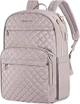 KROSER Laptop Backpack 15.6 Inch Stylish Daypack with USB Charging Port, Water-repellent Nylon Backpack Backpack for Travel/Business/Women/Black