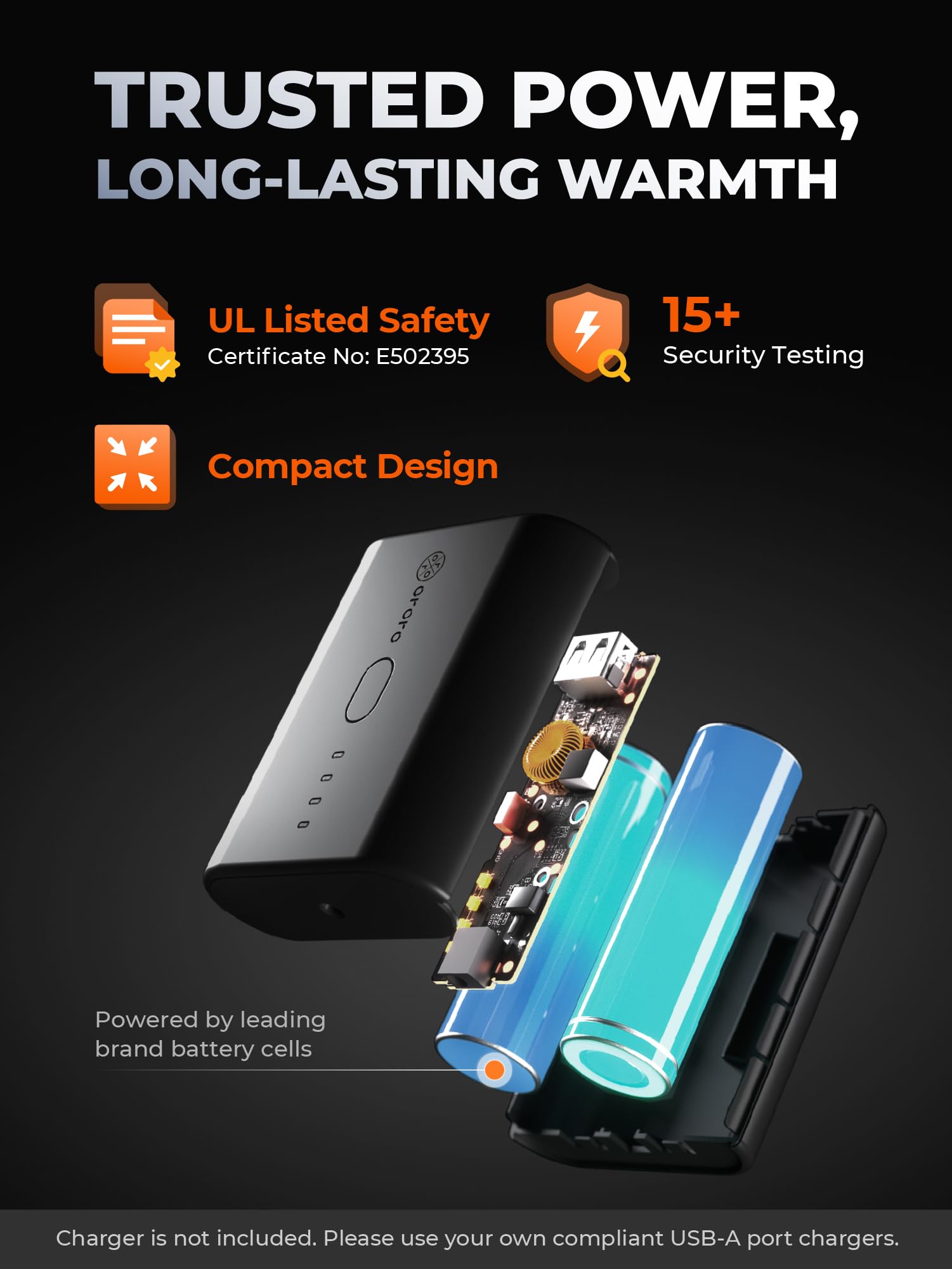 ORORO Womens Classic Heated Jacket Water Resistant Heated Coat | Heated softshell jacket with collar heating battery included machine washable detachable and adjustable hood product thumbnail 6