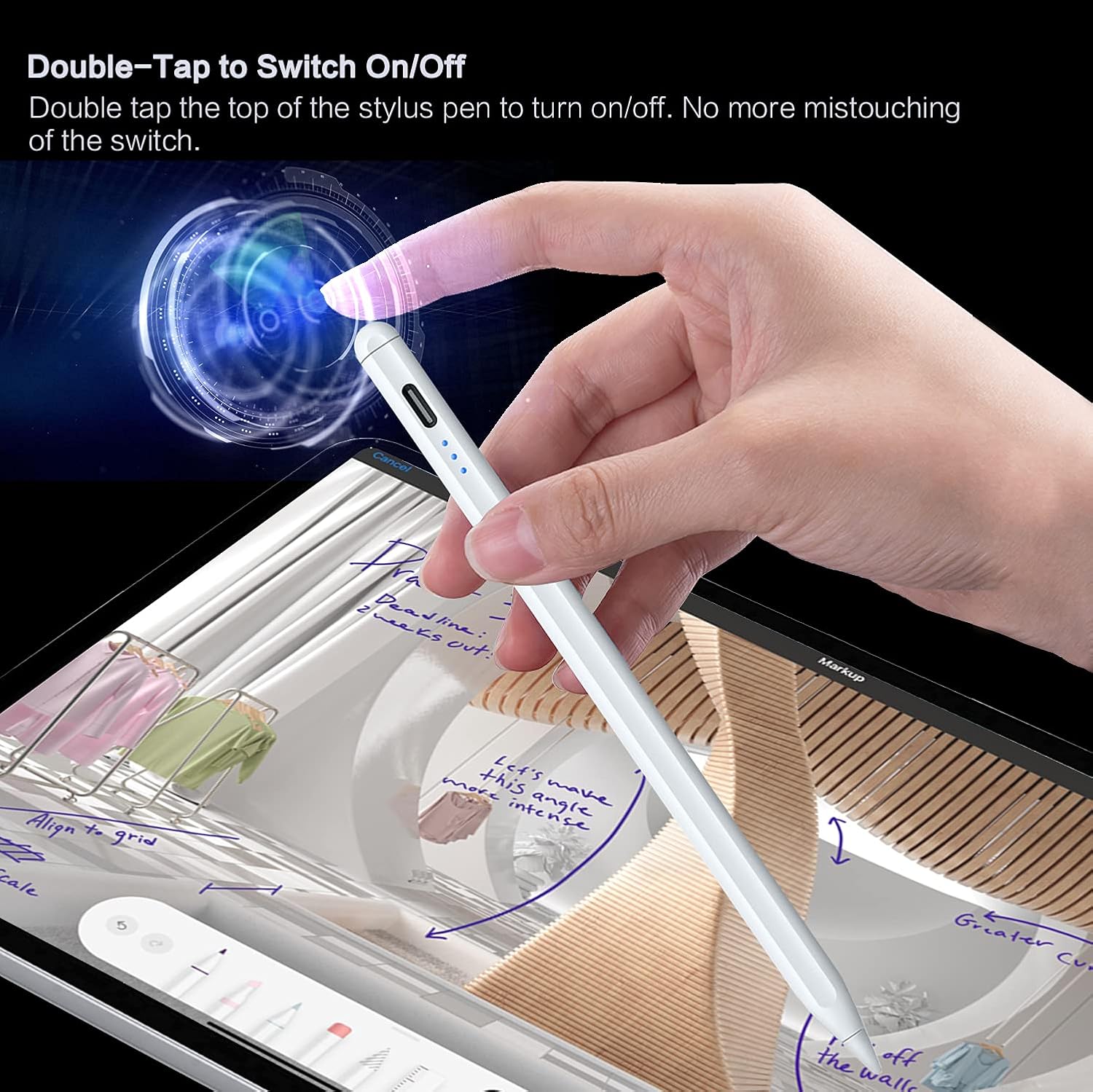 Stylus Pen for iPad, Palm Rejection iPad Pencil for iPad Pro 2021 11/12.9 Inch(2018-2021), iPad 8th Generation, iPad 7/6th, iPad Air 4th/3rd, Upgraded Tip Tilt Sensitivity Magnetic Stylus Pen, White : Electronics