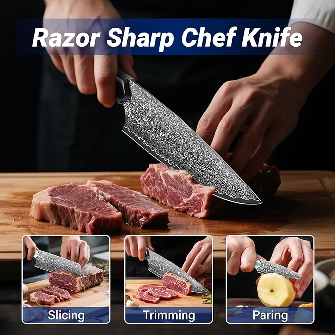 Set Cuchillos Cocina 3 Piezas Acero Inoxidable miniatura 6