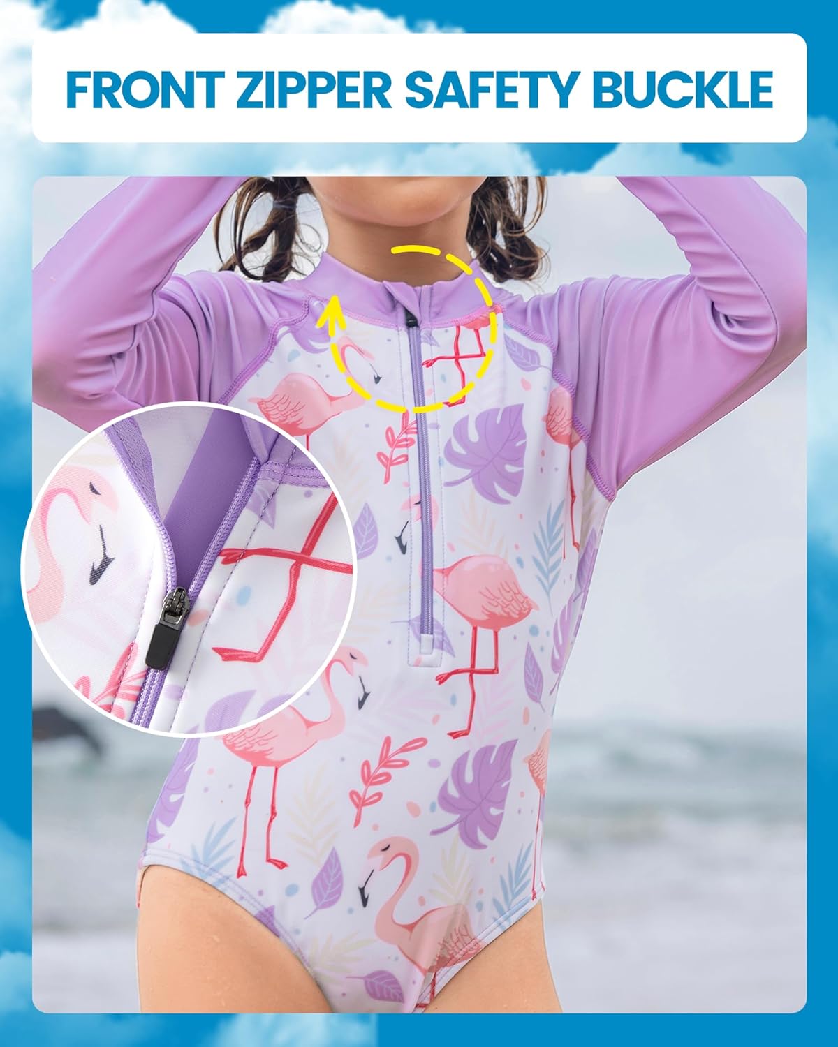Angel season Girls Swimsuits Kids Bathing Suit One Piece Swimwear with UPF 50+ Cute