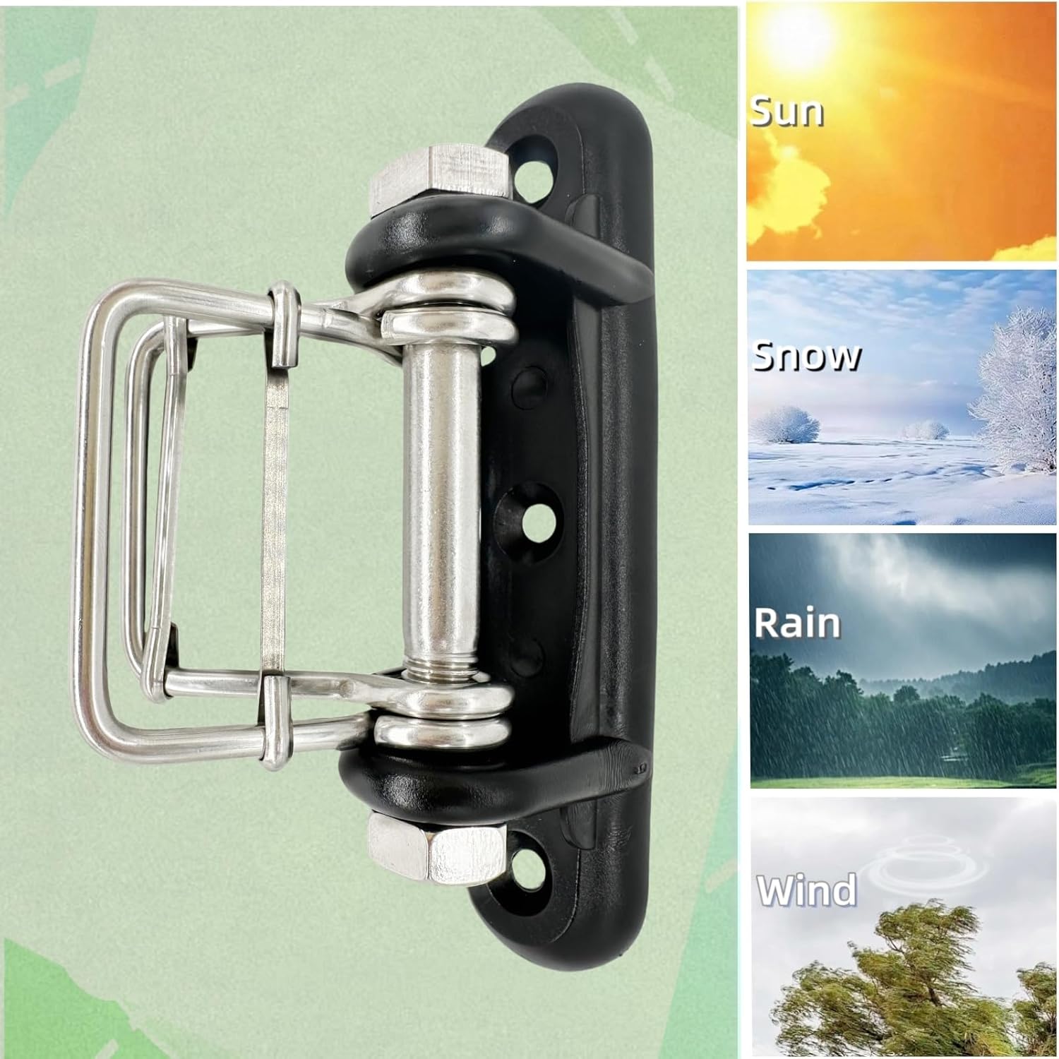 2 Psc Electric Fence Polytape Corner Insulators | Tape Connector with Double Buckles | Multi-Position Installation for Start/End/Extension | Compatible with 1.7" Poly Tape
