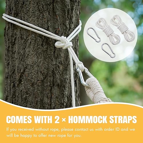 Miniatura 4 de Hamaca doble blanca natural de lona hecha a mano, hermoso estilo boho, hamaca brasileña de lujo para cama de dormitorio interior o exterior en