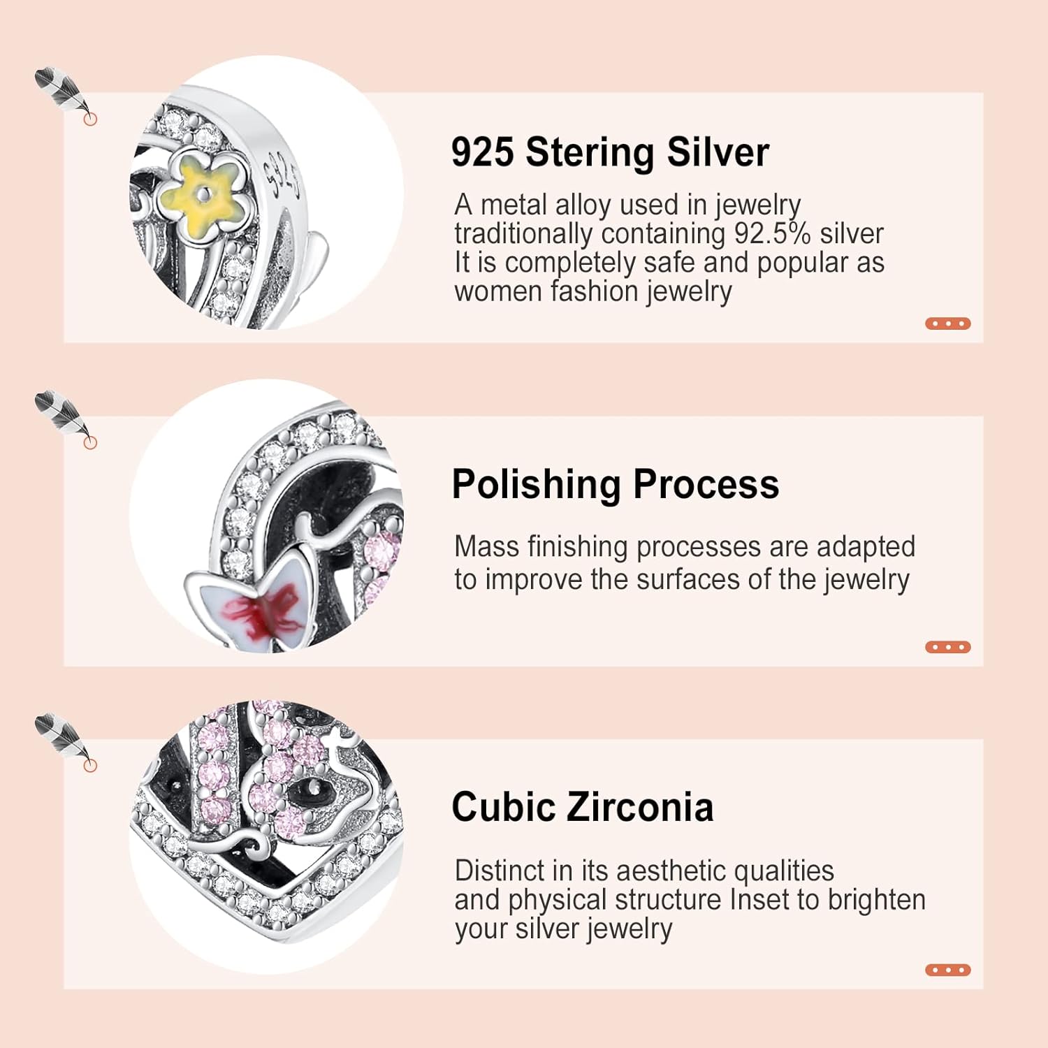 Annmors 925 Sterling Silver Charms 15 16 18 21 30 40 50 60 Years Love Birthday Charm fit European Bracelet,Number Charms with 5A Cubic Zirconia Christmas Mother's Day Birthday Gift for Women - Image 6