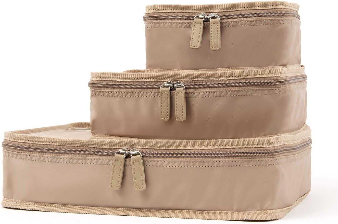 Travelpro Essentials-Packing Cubes, Khaki, 3-Pack (S/M/L)