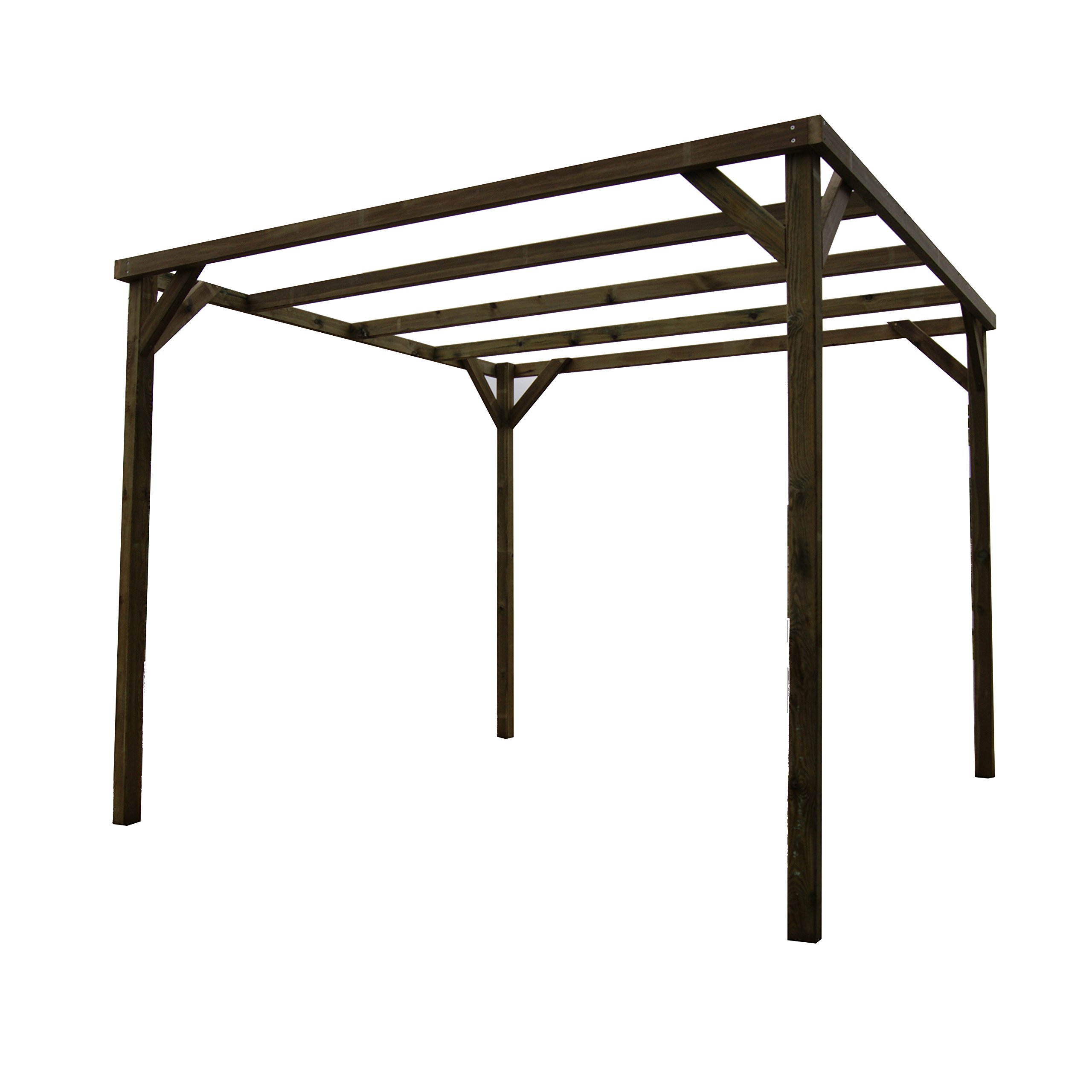Pérgola de Madera tratada 240x240x240 cm