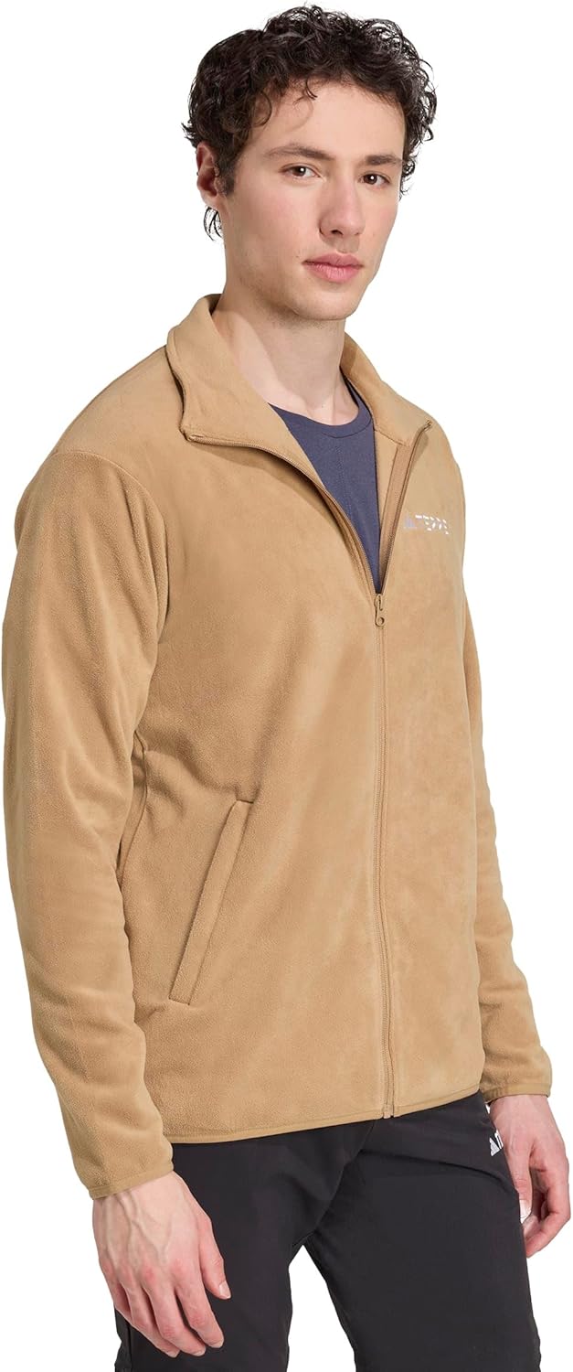 adidas mens Terrex Multi Essentials Full-zip Fleece Hiking Jacket - Image 3