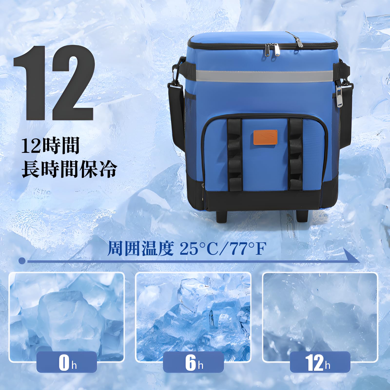 Amazon | [pronala]ショッピングカート大容量 35L 折り畳み式 クーラー