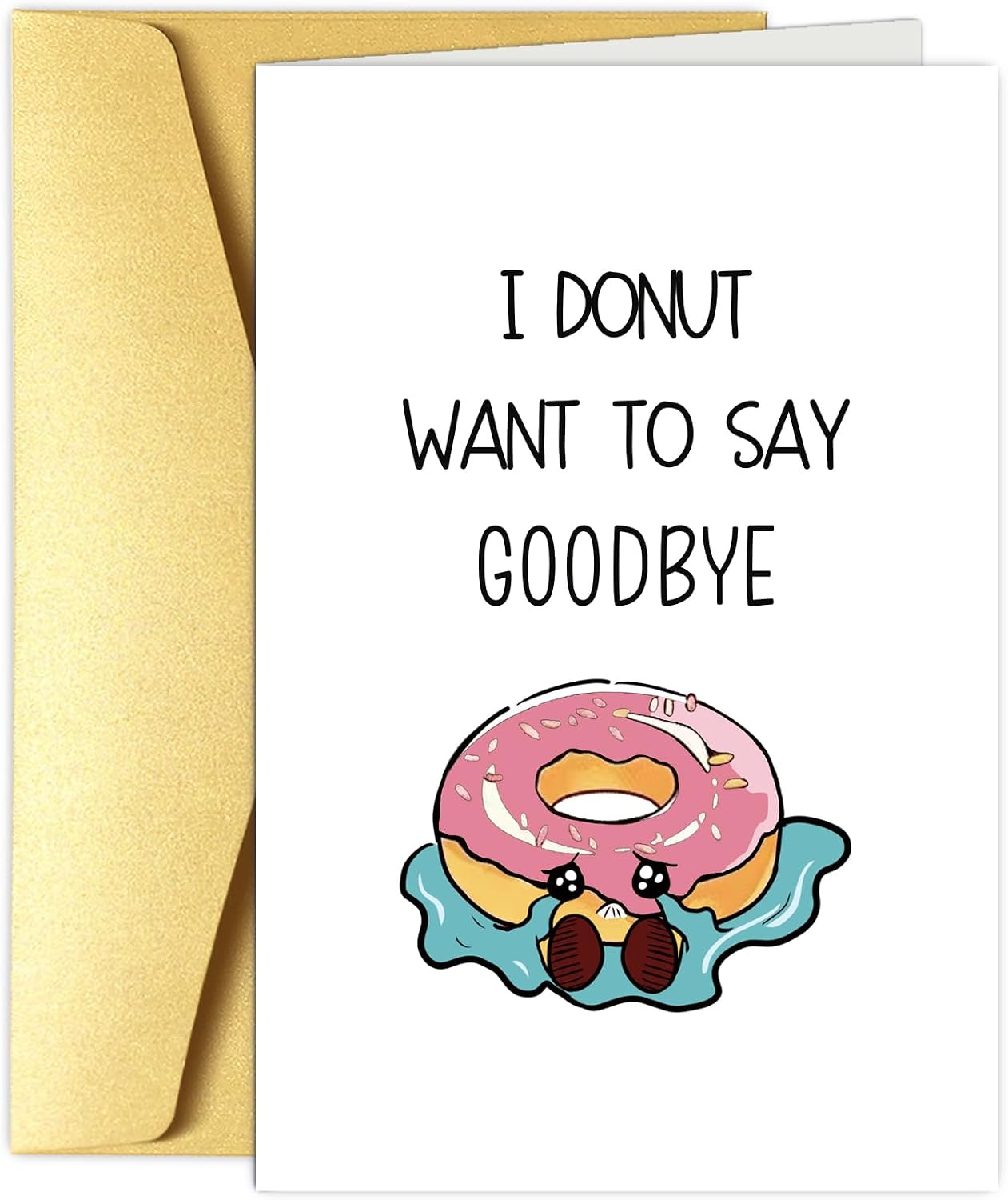 Amazon.com : Obbyidk Cute Donut Goodbye Card, Humorous Coworker Leaving