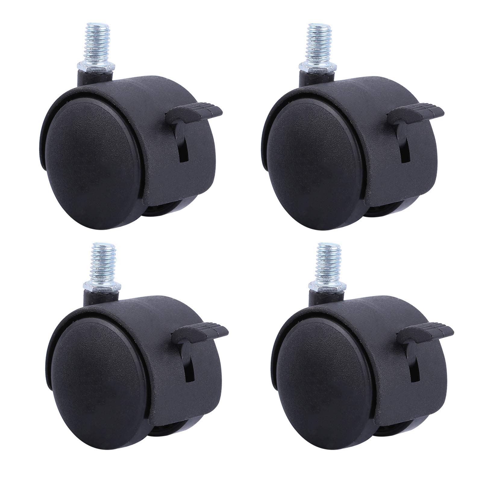 Zguouzantye One Color 4 Pcs 50Mm Nylon Swivel Caster Wheels For Furniture