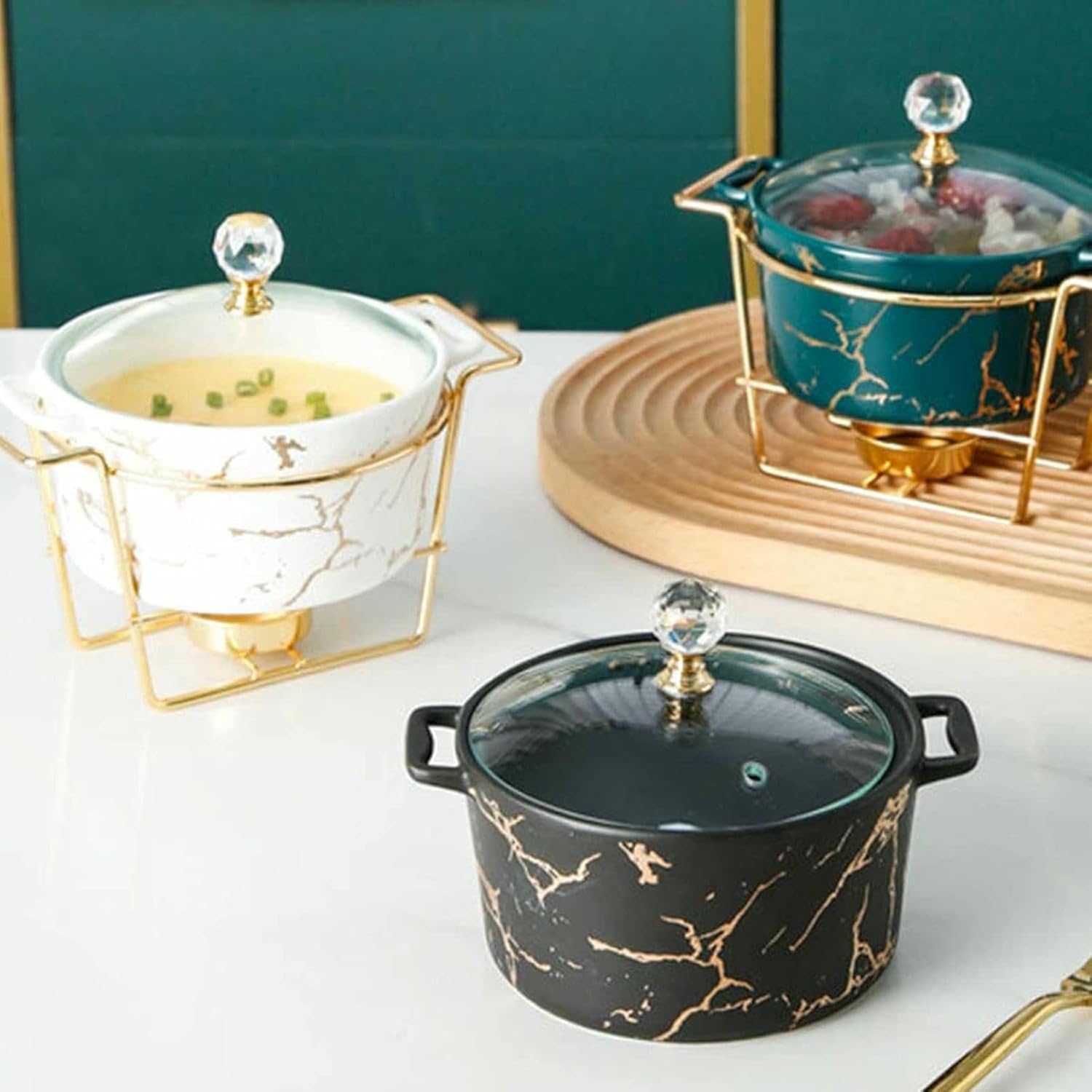 Buffet Set to Stove - Ceramic Stove with Imitation Marble Finish - Assignment and Buffet Stove for Buffets, Weddings, Parties, Banquets, Events ~/