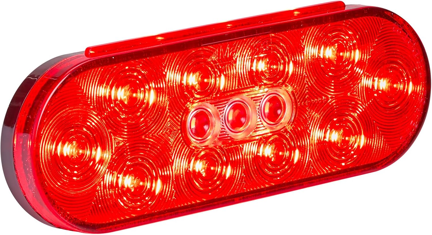 Maxxima M85621R 6” Oval Hybrid LED Stop/Turn/Tail & Back-Up Light – Grommet Mount, 13 LEDs, DOT Compliant, Dual PL-3 Connectors, Polycarbonate Housing, Horizontal & Vertical Mount for Trucks