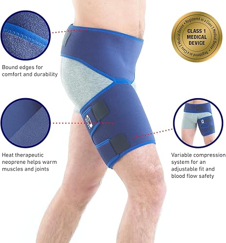 Miniatura 2 de Neo-G Groin Brace for Thigh or Hamstring Injury. Groin Brace for Men and Women - for arthritis, pulled groin, strain - Adjustable Groin Compression